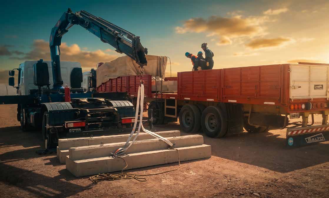 Equipos de Transcuyo coordinando una maniobra de izaje y transporte